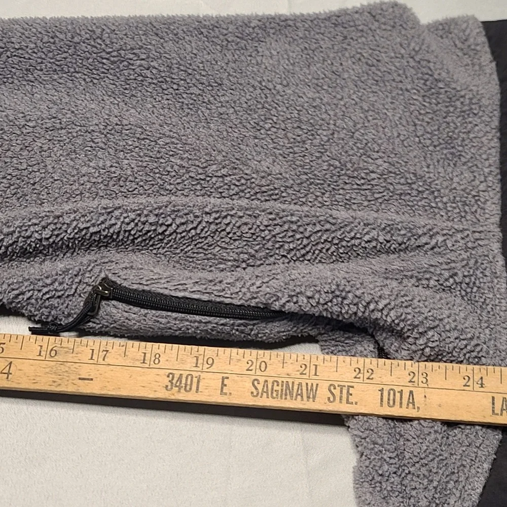 The North Face Denali 2 Hoodie Mens Large Grey Black Polartec Fleece Jacket T132
